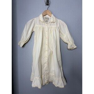 VTG April Cornell Cornelloki Girls Dress Ivory Petticoat Slip Crochet Trim 3-4YR